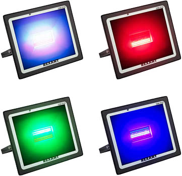 led прожектор RGB Rexant 605-013 - выбор цвета свечения