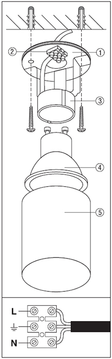 накладной точечный светильник Navigator NFS-C-001 - монтаж и подключение