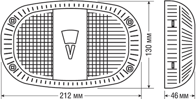 настенно-потолочный led светильник Navigator DPB-02-LED "Антей" - размеры