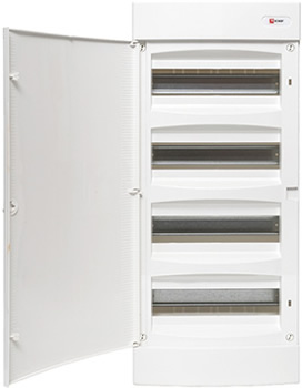 корпус навесной EKF PROxima ux-4x18-nw Unix - вид с открытой дверью