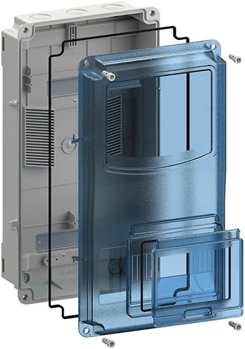 корпус пластиковый навесной ЩУРн-П 3/12 IP66 PC IEK Krepta 5 - монтаж