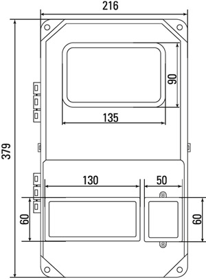 щит ЩУРн-П 3/8 IP55 EKF PROxima - размеры