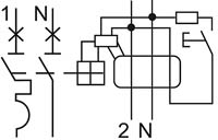 АВДТ DEKraft ДИФ103-4.5кА - схема электрическая