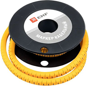 маркер кабельный 4,0 кв.мм "1" EKF - катушка