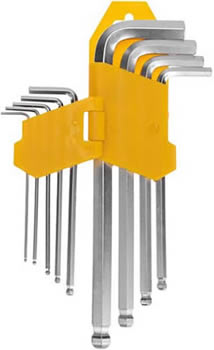 набор ключей имбусовых HEX 1,5 - 10 мм Kranz KR-12-5211 с шаром - внешний вид