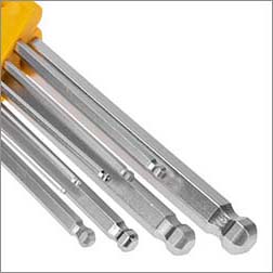 набор ключей имбусовых HEX 1,5 - 10 мм Kranz KR-12-5211 - наконечник с шаром