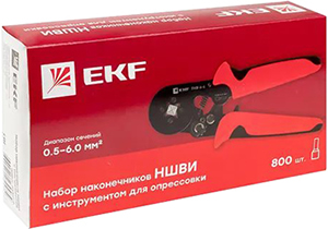 набор наконечников НШВИ №6 EKF с инструментом - упаковка