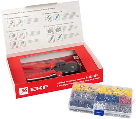 набор наконечников НШВИ №6 EKF с инструментом - упаковка открытая