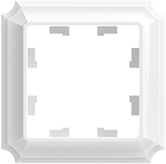 рамка 1-постовая Systeme Electric AtlasDesign Antique белый - внешний вид