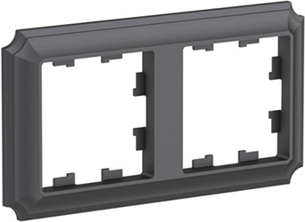 рамка 2-постовая Systeme Electric AtlasDesign Antique базальт - внешний вид