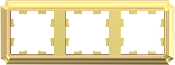 рамка 3-постовая Systeme Electric AtlasDesign Antique золото - внешний вид