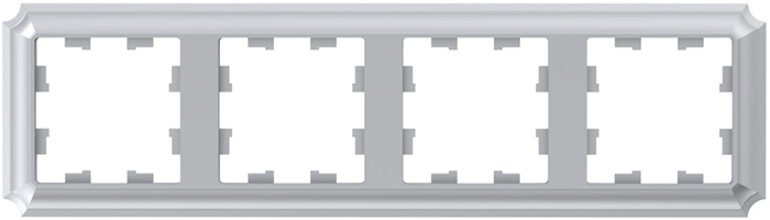 рамка 4-постовая Systeme Electric AtlasDesign Antique алюминий - внешний вид