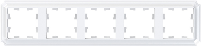 рамка 5-постовая Systeme Electric AtlasDesign Antique белый - внешний вид