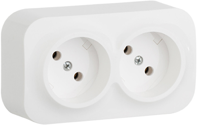 розетка 2-местная Legrand 782231 Quteo белый - внешний вид