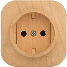 розетка 1-местная Legrand 782270 Quteo дерево - внешний вид