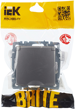 розетка 1-местная IEK РСбш10-3-БрС Brite - упаковка