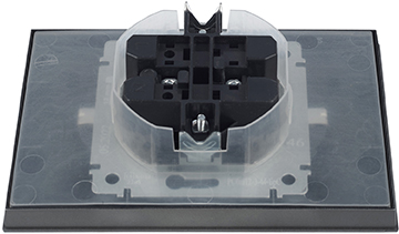 розетка 2-местная IEK РСбш12-3-44-БрC Brite - вид с тыльной стороны