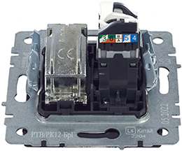 розетка двойная TV+RJ45 IEK РТВ/РК12-БрГ Brite - вид с тыльной стороны