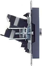 розетка двойная TV+RJ45 IEK РТВ/РК12-БрМ Brite - вид сбоку