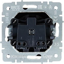 розетка 1-местная IEK РС10-1-0-БрМ Brite - вид с тыльной стороны