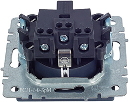 розетка 1-местная IEK РС11-1-0-БрМ Brite - вид с тыльной стороны