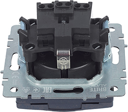 розетка 1-местная IEK РСбш10-3-БрМ Brite - вид с тыльной стороны