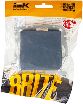 выключатель 1-клавишный IEK ВС10-1-0-БрМ Brite - упаковка