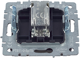 розетка ТВ оконечная IEK РТВ11-0-БрТБ Brite - вид с тыльной стороны