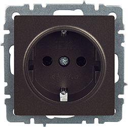 розетка 1-местная IEK РС11-1-0-БрТБ Brite - внешний вид