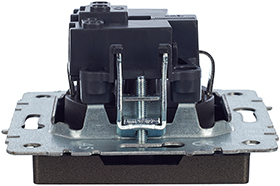 розетка 1-местная IEK РС11-1-0-БрТБ Brite - вид сбоку