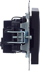 розетка 1-местная IEK РС14-1-0-БрЧ Brite - вид сбоку