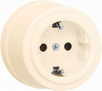 розетка 1-местная с з/к Bironi B1-101-24 - внешний вид