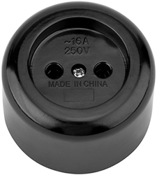 розетка 1-местная карболитовая Rexant 11-8980 - внешний вид