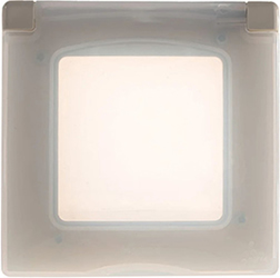 рамка 1-постовая IP44 Legrand Etika 672560 с защитной крышкой - внешний вид