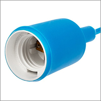 патрон подвесной E27 силиконовый Rexant 11-8885 со шнуром 1 м - конструкция и материалы