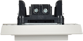 выключатель 1-клавишный IEK ВСР10-1-0-БрБ Brite - вид сбоку