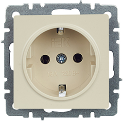 розетка 1-местная IEK РС11-1-0-БрКр Brite - внешний вид