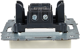 выключатель 1-клавишный проходной IEK ВС10-1-7-БрКр Brite - вид сбоку