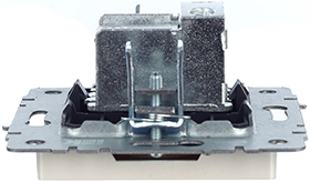 розетка ТВ проходная IEK РТВ10-0-БрЖ Brite - вид сбоку