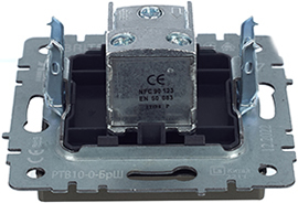 розетка ТВ проходная IEK РТВ10-0-БрШ Brite - вид с тыльной стороны