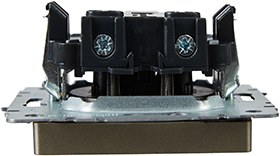 розетка 1-местная IEK РС10-1-0-БрШ Brite - вид сбоку