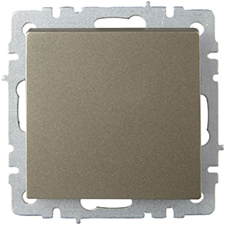 выключатель 1-клавишный проходной IEK ВС10-1-6-БрШ Brite - внешний вид