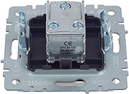 розетка ТВ проходная IEK РТВ10-0-БрА Brite - вид с тыльной стороны