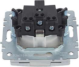 розетка 1-местная IEK РСбш10-3-44-БрА Brite - вид с тыльной стороны