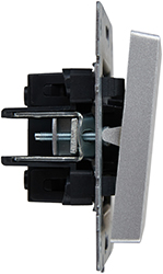 выключатель 1-клавишный IEK ВС10-1-0-БрА Brite - вид сбоку