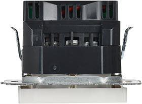 розетка 1-местная IEK РЮш11-1-БрБ Brite - вид сбоку