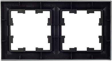 рамка 2-постовая IEK РУ-2-БрМ Brite - вид с тыльной стороны