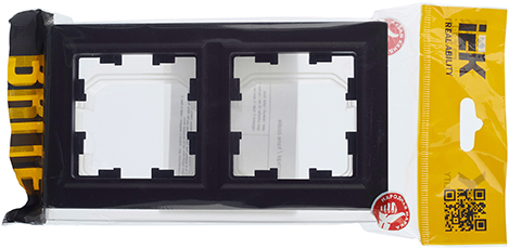 рамка 2-постовая IEK РУ-2-БрЧ-44 Brite - упаковка