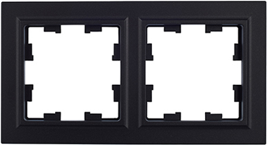 рамка 2-постовая IEK РУ-2-БрЧ Brite - внешний вид