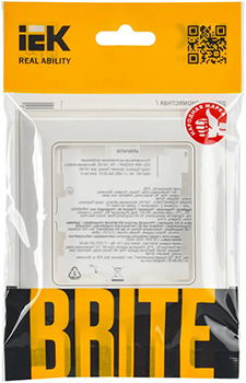рамка 1-постовая IEK РУ-1-Бр Brite белый / белый - упаковка